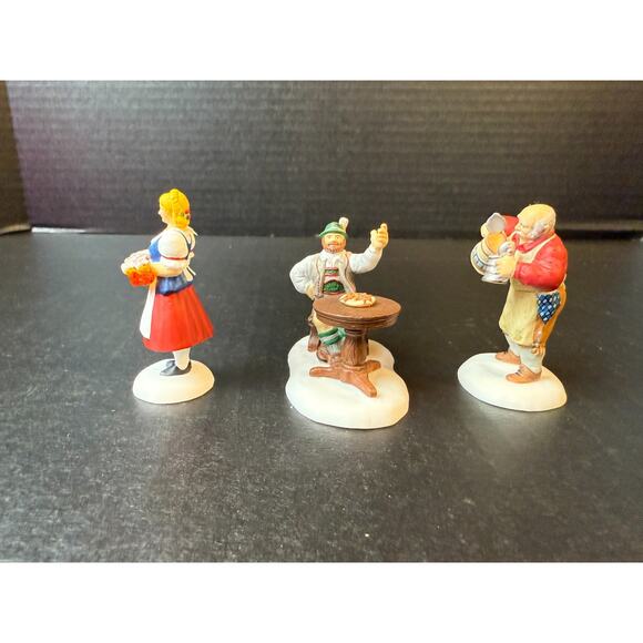 Dept 56 AT THE OCTOBERFEST Set of 3 Alpine Christmas Village Accessory 56302 - Picture 6 of 14
